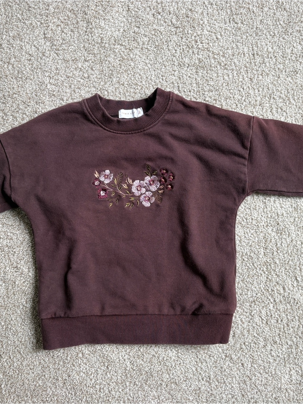 Jamie Kay Purple Floral Embroidered Sweatshirt